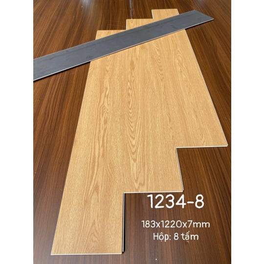 Sàn Nhựa Hèm Khóa 7mm form sẵn 1234-8