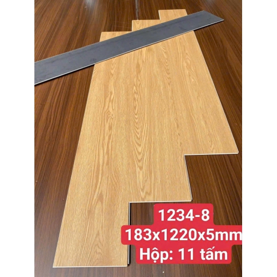 Sàn Nhựa Hèm Khóa 5mm form sẵn 1234-8